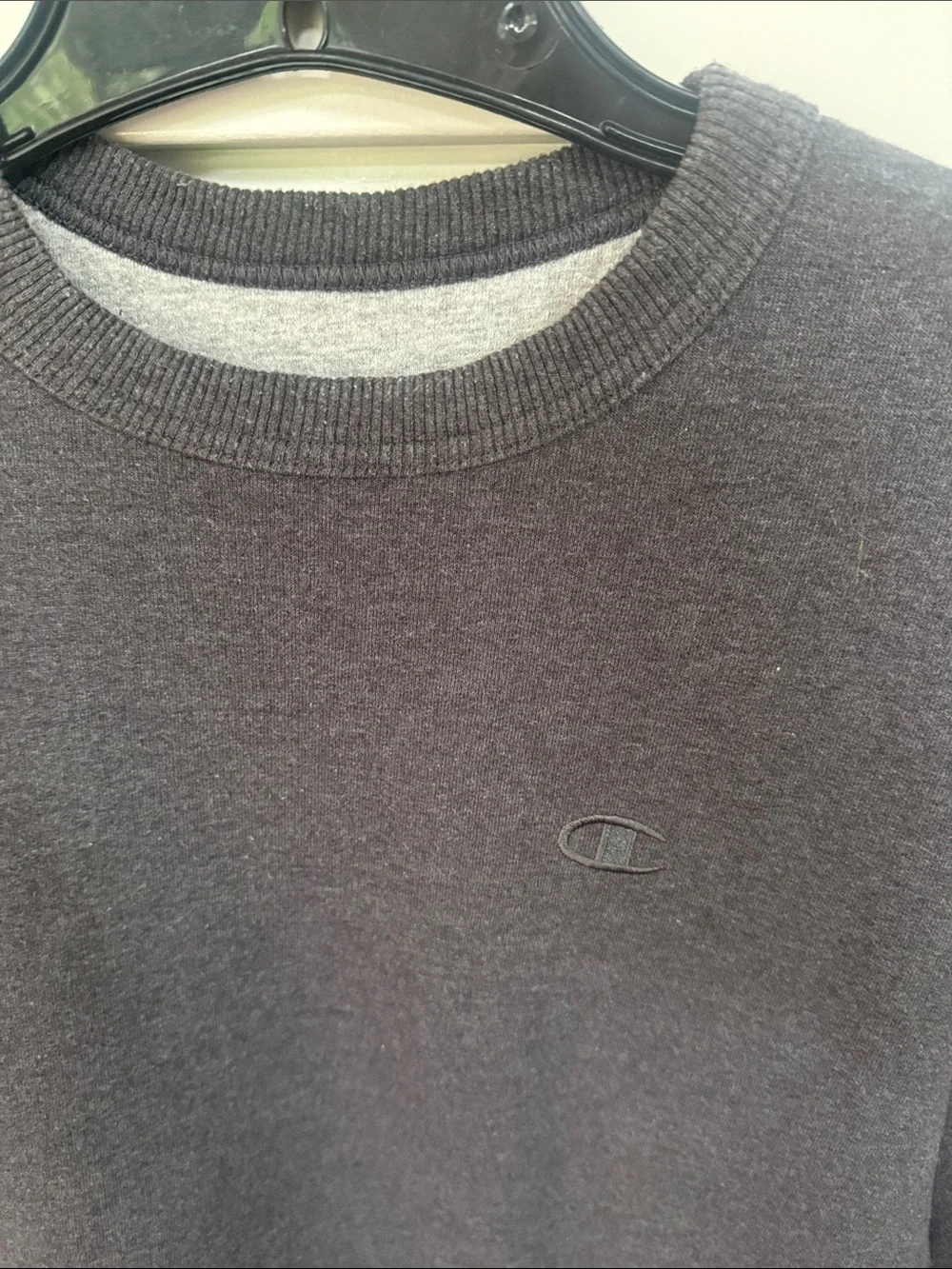 Champion Men's Fleece Crewneck Sweatshirt - Charcoal Small